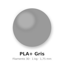 Filamento PLA+ Gris 1kg 1,75mm impresión 3D | Xuxisland Makers