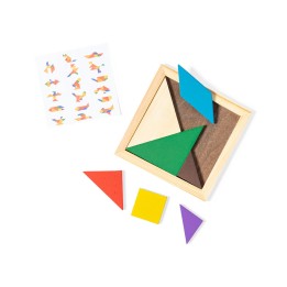 Puzzle Tangram de madera personalizado | Detalle de boda | Xuxisland Makers