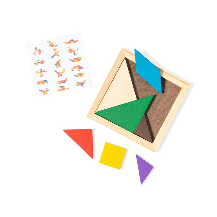 Puzzle Tangram de madera personalizado | Detalle de boda | Xuxisland Makers