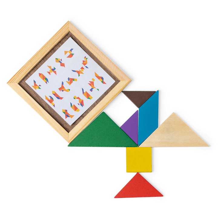 Puzzle Tangram de madera personalizado | Detalle de boda | Xuxisland Makers
