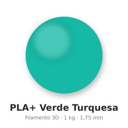 Filamento PLA+ Verde Turquesa 1kg 1,75mm impresión 3D | Xuxisland Makers
