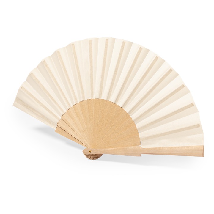 Abanico de madera y poliéster personalizado | Detalle de boda | Xuxisl