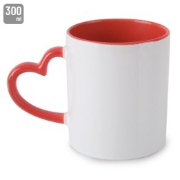 Taza Sublimación Asa Corazón 300ml personalizado | Detalle de boda | X
