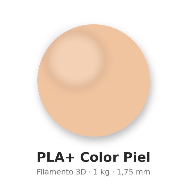 Filamento PLA+ Color Piel 1kg 1,75mm impresión 3D | Xuxisland Makers