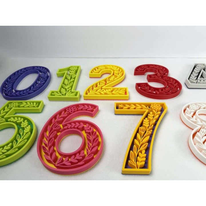 Floral Decor Numbers | Letras 3D personalizadas | Xuxisland Makers