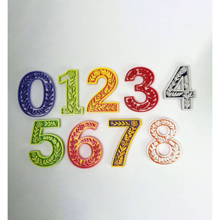 Floral Decor Numbers | Letras 3D personalizadas | Xuxisland Makers